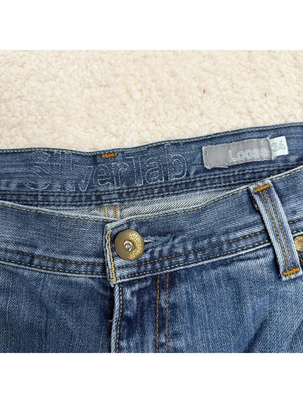 Levis SilverTab Loose Jeans Mens 34x32 Y2K Baggy Skate Denim 100% Cotton Rare
